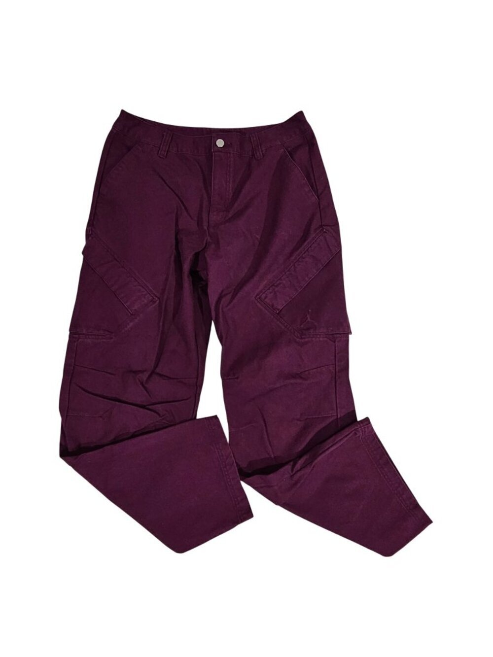Nike Air Jordan Chicago Womans Purple Cargo Pants L 100% Cotton Workwear Style